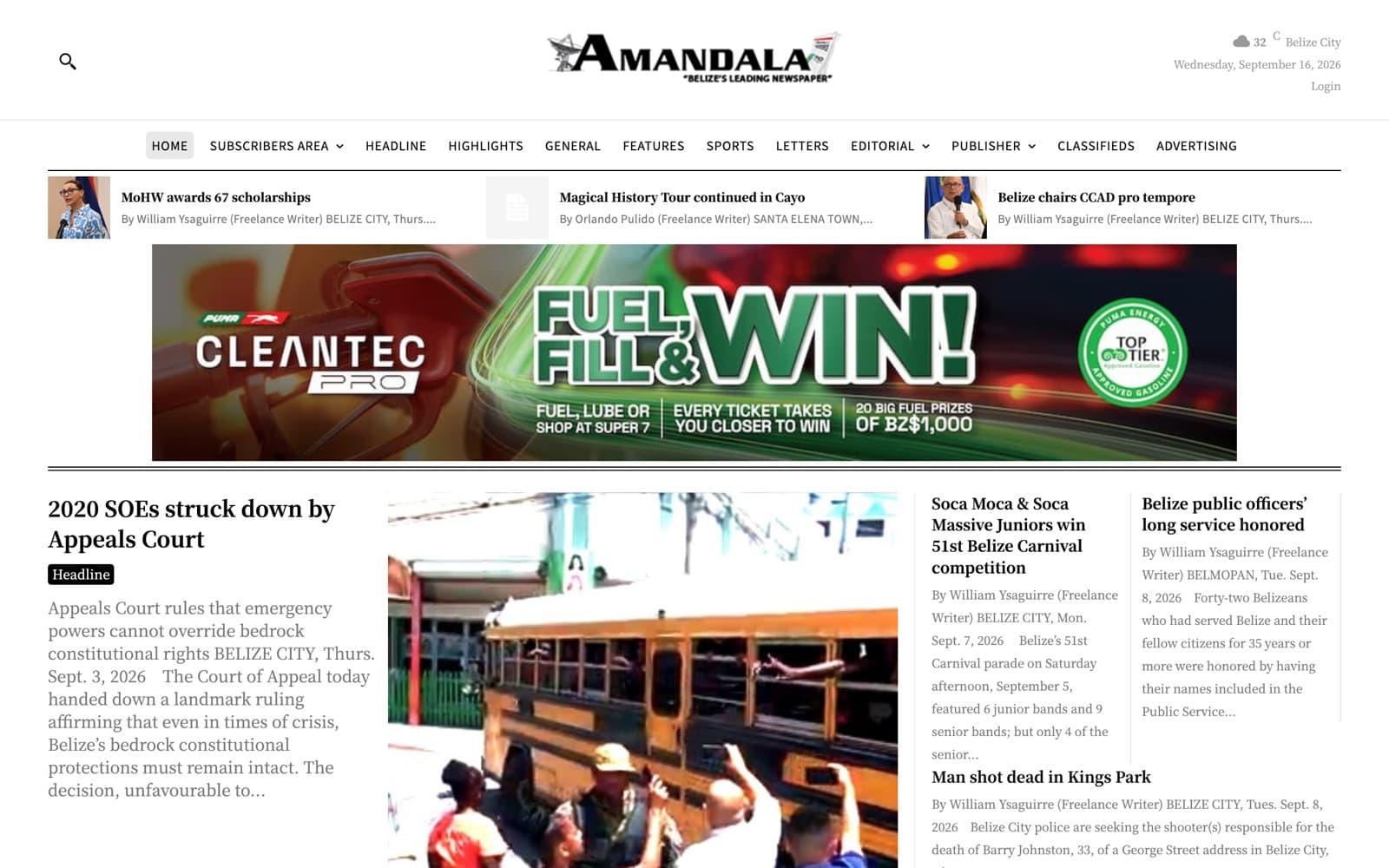 Amandala — website built by Belize AI Solutions
